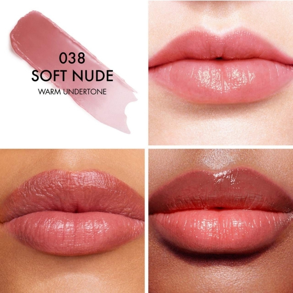 Dior Addict Lip Glow Color Reviver Balm: Rose Nude (038) (a/k/a Soft Nude), New - Picture 8 of 10